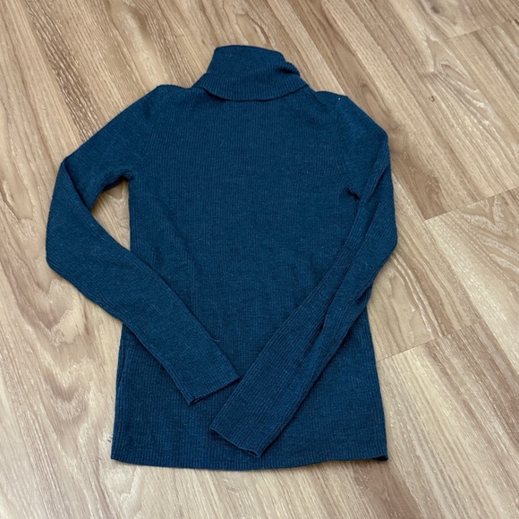 Uniqlo Deep Blue Turtleneck Sweater - Picture 3 of 3